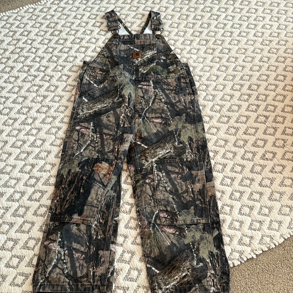 Camo Carhartt overalls toddler 3t